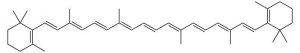 圖5. β-胡蘿卜素的化學分子結(jié)構式